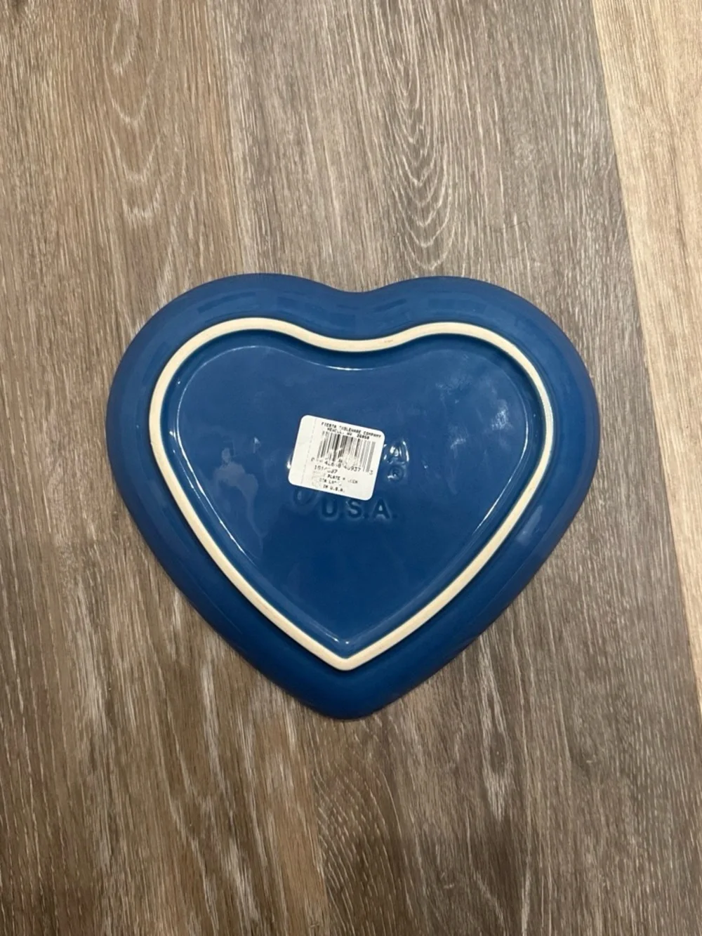 Fiesta Ware Blue Heart Plate Made in USA